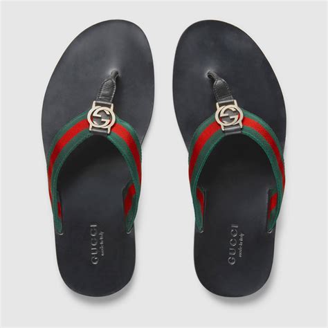 gucci green web t-strap sandals for men|gucci snakeskin sandals.